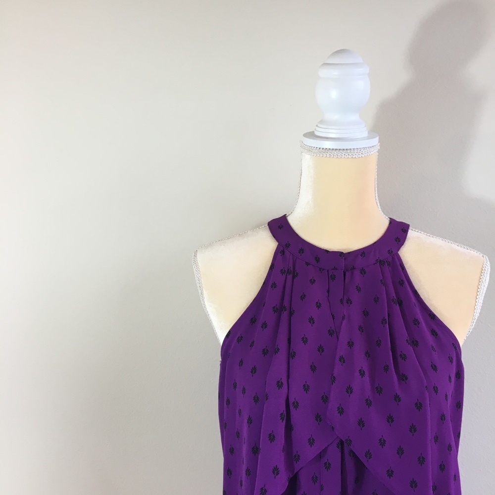 NWOT Preppy Layered Purple Blouse